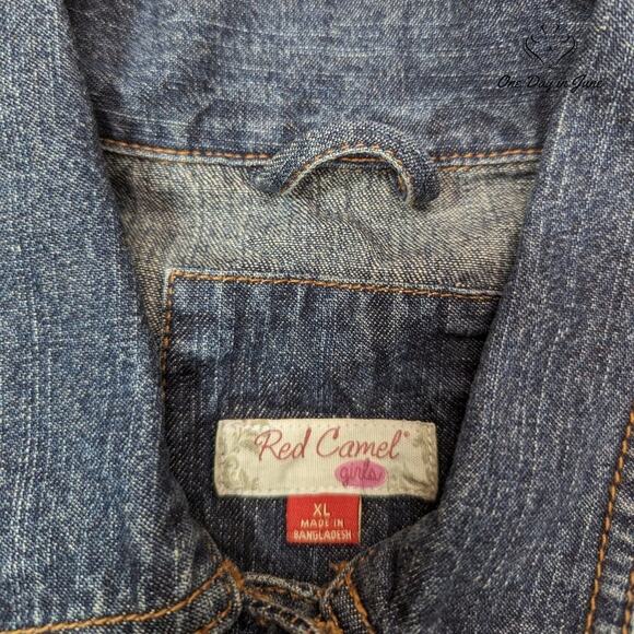Red Camel Girls Denim Jacket Size XL - Picture 2 of 5